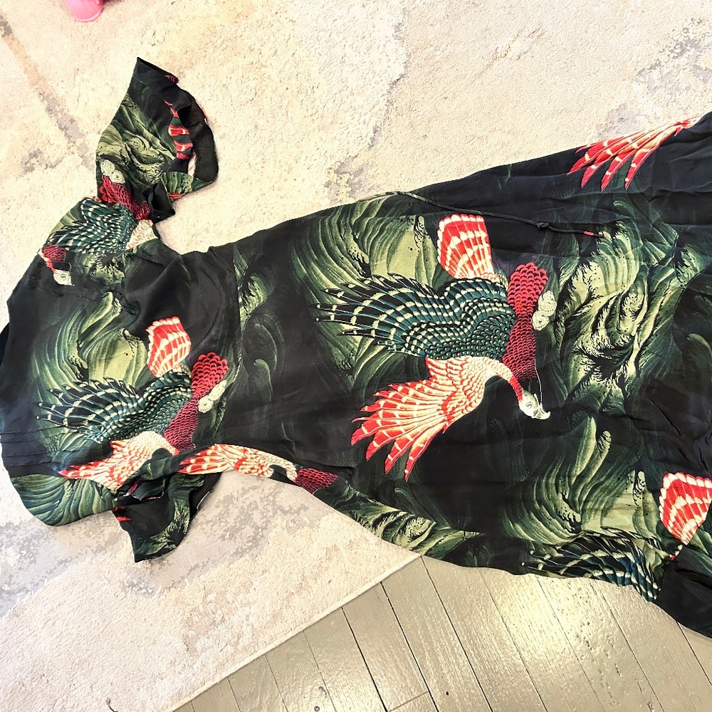 All saints size 0 wrap dress midi